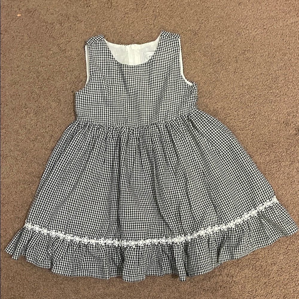 Popatu Black and White Gingham Dress